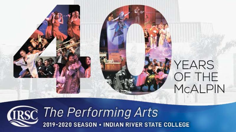 McAlpin Fine Arts Center Indian River State College 40 year anniversary logo