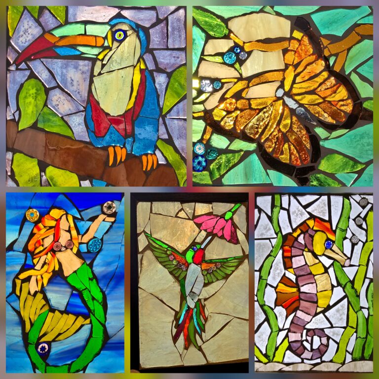 Glass on Glass Framed Art